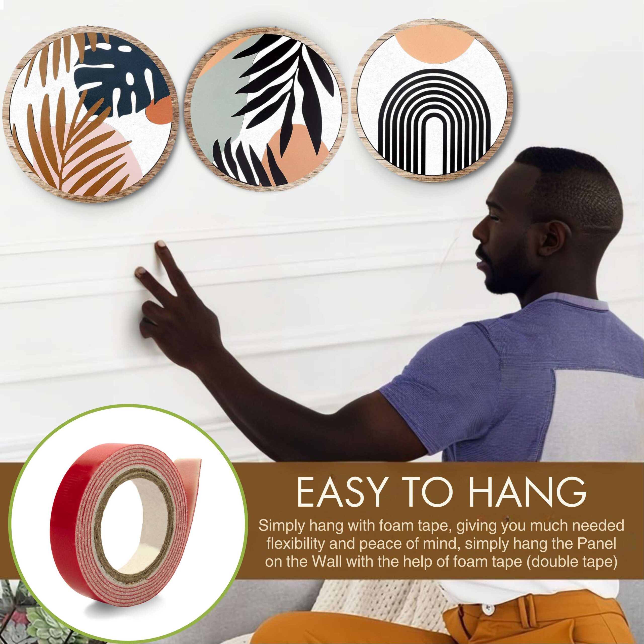 5 PCS Circle Wall Painting - Image 6